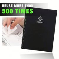 Ensemble de cahiers personnalisés réutilisables en papier intelligent avec couverture en PVC, format A5 B5, spirale effaçable, 30 feuilles