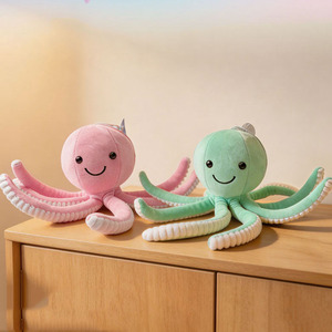Custom Wholesale Marine Creature Blue <b>Ring</b> Octopus Stuffed Animals & Plush Toys for <b>Kids</b> Gift - Product Image 6