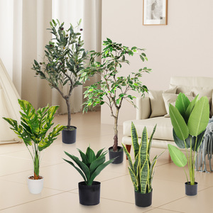Simulation arbre voyageur banane bonsaï intérieur maison ornement PE plante verte en pot oiseau paradis pour la décoration de la maison - Product Image 4