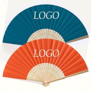 Abanico de Mano Personalizado con Logotipo para Boda, 33 cm, Plegable, de Bambú con Decoración Pintada y Tallada, Bolsa de Regalo de Organza para Boda, Artículo DIY - Product Image 6