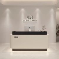 YS-0730 moderne écologique en bois MDF hauteur réglable carré réception pour hôtel bureau de Salon de beauté médical