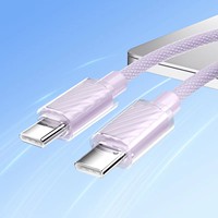Câble de données tressé en nylon USB-C vers USB-C PD 30W, câble de charge rapide PD Type-C pour iPhone 12 13 14 15 Pro Max Airpod