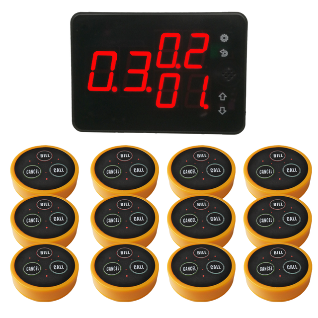 Wireless Call Button with Wireless Communicant System for Restaurant Waiter Call Button for Restaurant