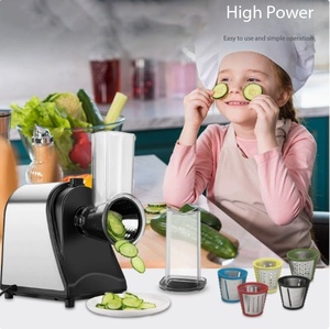 Robot culinaire électrique 5-en-1 multifonction : hachoir, coupe-légumes, trancheuse et broyeur pour carottes, pommes de terre, <span class=keywords><strong>papaye</strong></span> verte – Idéal pour <span class=keywords><strong>la</strong></span> maison - Product Image 3