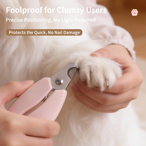 Coupe-ongles pour animaux de compagnie avec lumière LED pour chiens et chats, anti-éclatement, positionnement précis, coupe plus sûre - Product Image 2