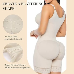 Body modellante da donna con cavallo aperto, compressione e controllo <span class=keywords><strong>pancia</strong></span>, corsetto snellente, solleva glutei, modellatore corpo intero - Product Image 5
