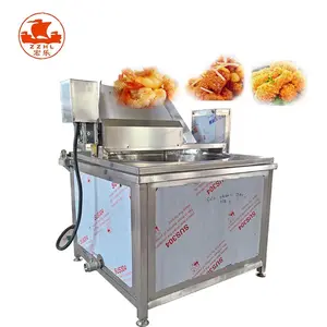 Otomatik toplu pirinç topu fritöz makinesi cips aperatif için fritöz pişirme makinesi yağ filtrasyonu