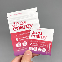 Sachets Mylar personnalisés refermables à fermeture éclair en aluminium, petits emballages à trois soudures latérales, anti-odeur, pour compléments alimentaires et pilules