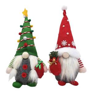 Gnome de Noël sans visage en peluche, jouet décoratif Père Noël pour la décoration de Noël, accessoires de scène, de fête et de décoration intérieure des fêtes - Product Image 1
