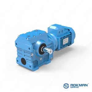 Aokman Geared Motor Industrial Gearbox S Series Helical worm gear with motor