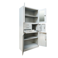Armoire de classement métallique moderne à 2 tiroirs avec serrure à clé, portes coulissantes, pliable, pour chambre, atelier, entrepôt, usage commercial