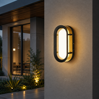 Applique murale extérieure moderne pour entrée, patio, balcon, couloir, allée – Lumière chaude, minimaliste, élégante pour jardin et aménagement paysager