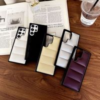 Étui de téléphone matelassé en cuir style hiver et automne pour Samsung Galaxy S26 S25 S24 S23, protection anti-chute
