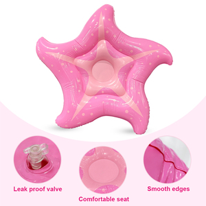 MART 2026 Materassino Gonfiabile a Stella Marina a Pois, Lettino Galleggiante a Forma di Stella in PVC per Prendere il Sole e Intrattenimento in Vacanza - Product Image 3