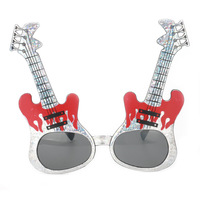 Lunettes de soleil HLC Unique Gold Radiant Guitar Fun, lunettes de soleil à thème rock and roll, accessoires de fête, lunettes pour adultes et enfants, cosplay