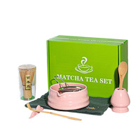 Ensemble de thé matcha de style japonais, 7 pièces, bol à matcha en céramique, bec verseur, support à cent branches, fouet à matcha, coffret cadeau pour cérémonie du thé