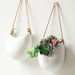 Подвесной держатель для растений «сделай сам», 6,6 дюйма, умный горшок для растений, керамические подвесные горшки для растений в помещении