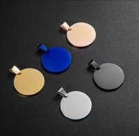 Etiqueta de acero inoxidable en blanco de acero de titanio, Etiqueta de perro de metal, grabado al por mayor, logotipo de regalo publicitario personalizado, joyería chapada en oro PVD