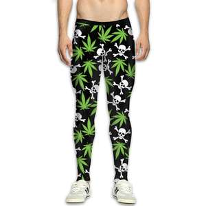 Leggings de sport de compression à taille haute pour la musculation et la course à pied avec logo à la taille pour hommes - Product Image 3