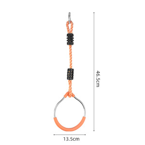 วงแหวนเหล็กปีนเขาสำหรับเด็ก ขนาดเส้นผ่านศูนย์กลาง 13.5 ซม. ความยาว 46.5 ซม. อุปกรณ์ออกกำลังกายกลางแจ้งสำหรับเด็ก อุปกรณ์เสริมสำหรับการฝึกออกกำลังกาย - Product Image 1