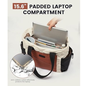 Bolso de Mano Tipo Satchel Unisex con Cierre, Acolchado, Forrado en Poliéster Suave y Resistente, Patrón de Diamantes, Bolsillos Dobles en Ambos Lados, Correa de Hombro Individual - Product Image 2