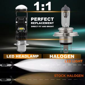 Mini Faro Universal para Motocicleta, Enchufe H4, 12V, 28W, 2800 Lúmenes, 6000K, Luz Alta/Baja, Proyector, para Bicicleta/Autos/Moto - Product Image 5