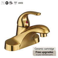 Robinet de bain monocommande noir moderne haut de gamme en plastique, à poser sur le rebord, 2 trous, pour salle de bain, certifié CUPC