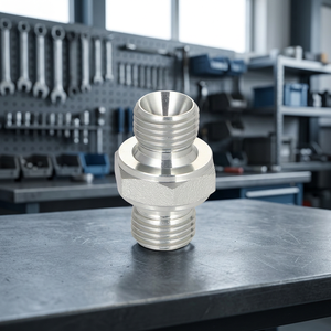 BSP Male Thread 60 Inner Cone Hexagon Section Combined Gasket <b>Seal</b> Carbon Steel High Pressure Zinc Plated Pipe Class 3000 - Product Image 3