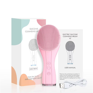 Brosse nettoyante électrique pour le visage, vibration ultrasonique, nettoyant pour le visage en silicone, lavage en profondeur des pores, élimination des points noirs, soins <span class=keywords><strong>de</strong></span> beauté - Product Image 2