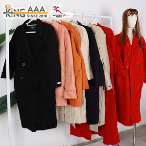 Manteaux en laine double face décontractés pour femmes, style coréen, col en V, manches longues, parfaits pour l'hiver - Collection KingAAA - Product Image 1