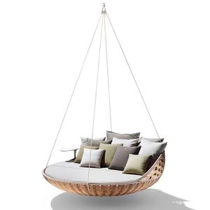 Chaise longue en rotin moderne toutes saisons, créative et suspendue <span class=keywords><strong>pour</strong></span> l'extérieur, idéale <span class=keywords><strong>pour</strong></span> les hôtels, les centres de villégiature, les patios, les cours et les villas - Product Image 4