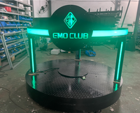 1.8m 2m diamètre led rotation dj scène avec table cabine pour boîte de nuit