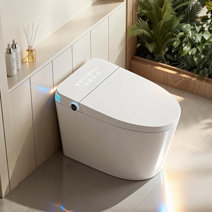<span class=keywords><strong>Toilette</strong></span> intelligente moderne sans contact, monobloc, avec bidet à chasse automatique et capteur au pied, pour la vente en gros en Amérique du Nord - Product Image 1