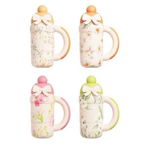 Bouteille d'eau en acier inoxydable de 550 ml avec paille, écologique, réutilisable pour les boissons chaudes/froides, gobelet chaud et froid - Product Image 1