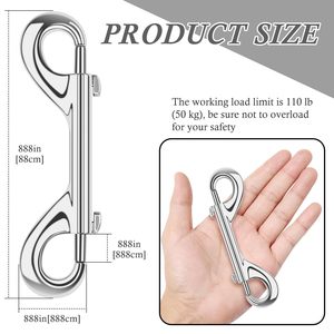 Vente en gros <span class=keywords><strong>de</strong></span> crochet pivotant en acier inoxydable 304 pour usage extérieur Clip en métal Girevole Clip mousqueton à ressort en fer - Product Image 3