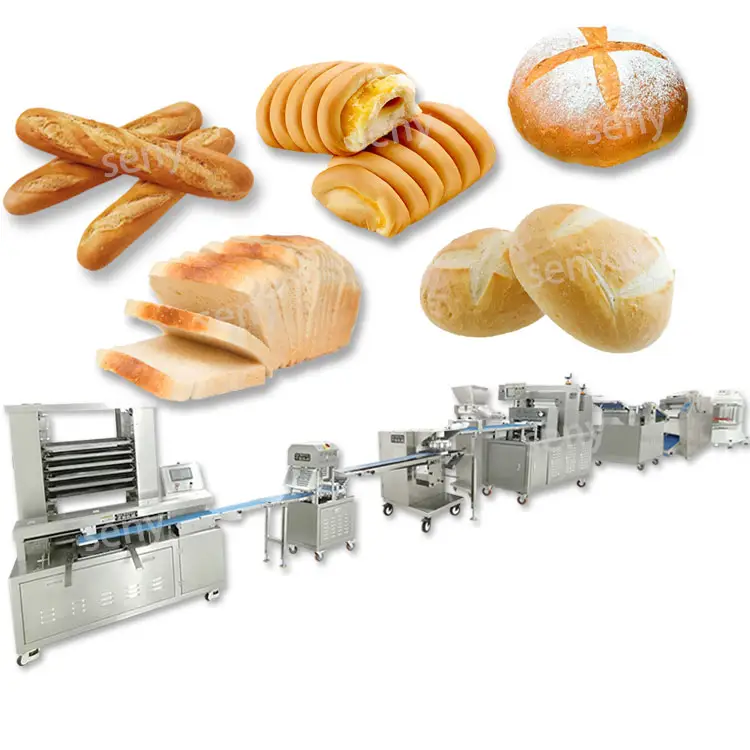 Máquina comercial de fabricación de pan y pan, línea de producción de pan completo para la fabricación de alimentos
