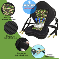 Siège de Kayak en plein air avec sac de rangement, siège de bateau de pêche, SUP gonflable avec siège de Kayak, siège de canoë, offre spéciale 2023