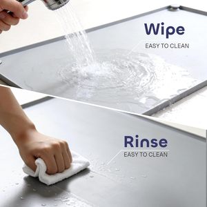 Support réutilisable pour tapis de propreté pour chiens en silicone avec rebord surélevé antidérapant pour l'apprentissage de la propreté des chiots - Product Image 4