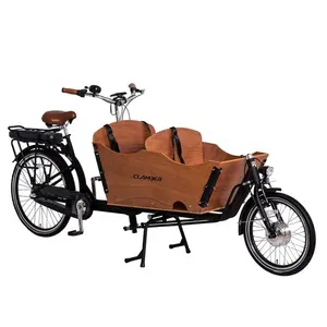 حار بيع اثنين عجلة 26 بوصة دراجة البضائع الكهربائية/bakfiets/cargobike نموذج UB9016E نيكزس 3 سرعات