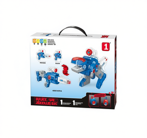 Jouet robot transformable Dou Ton Puzzle Metamorphosis, 1 ensemble de blocs de construction dinosaures transformables pour enfants de 5 à 7 ans, unisexe, plastique, DIY - Product Image 1