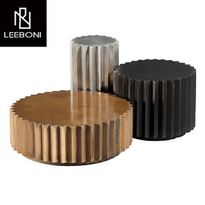 Mesa de centro <span class=keywords><strong>minimalista</strong></span> de acero inoxidable con diseño italiano de lujo moderno, mesa de centro de oro negro y plata - Product Image 1