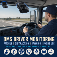 Caméra de véhicule 4G GPS à double objectif avec contrôle par application Wi-Fi, surveillance du conducteur ADAS, suivi de flotte BSD pour camions, bus et taxis