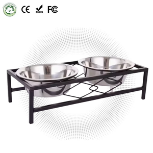Bol pour animaux de compagnie de grande qualité, <span class=keywords><strong>station</strong></span> d'alimentation surélevée en vente, stable pour chiens et chats, plusieurs tailles, alimentation intérieure et extérieure - Product Image 1