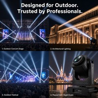 Projecteur à faisceau mobile Sky Beam 550W IP65 étanche, double prisme RGBW 13 couleurs DMX512, éclairage de scène extérieur pour événements