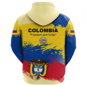 Sudadera con capucha colombiana impresa Cepillo <span class=keywords><strong>de</strong></span> bandera <span class=keywords><strong>de</strong></span> <span class=keywords><strong>Colombia</strong></span> Fabricación OEM Estilo <span class=keywords><strong>de</strong></span> personalidad Sudaderas con capucha personalizadas para hombres Sudaderas con capucha para hombres más vendidas - Product Image 2