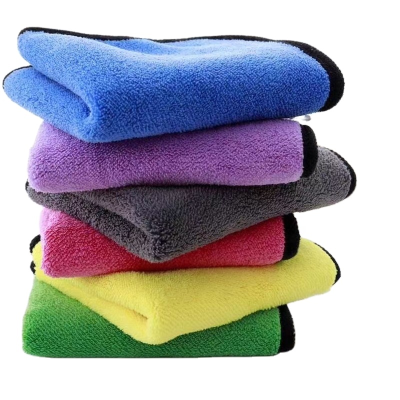 Custom Logo Lint-Free Microfiber Car Wash Towel Quick-Dry 400gsm Absorbent Cleaning and Drying Auto Detailing Towel
