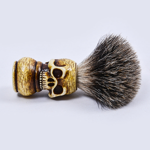 <span class=keywords><strong>Pennello</strong></span> da <span class=keywords><strong>Barba</strong></span> Professionale con Manico in Resina e Pelo di <span class=keywords><strong>Tasso</strong></span>, Set con Ciotola per Rasatura - Product Image 4