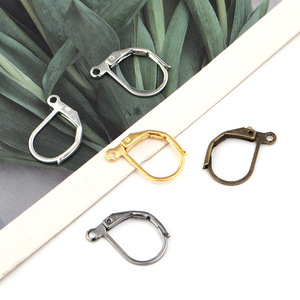 D Shaped French <b>Hook</b> Earrings Metal Plated For Earring Making Jewelry Findings Drop Shape 10 Pcs - Product Image 4