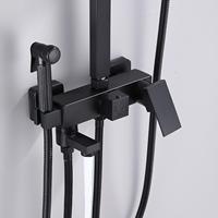 Ensemble de robinets muraux en acier inoxydable chromé pour salle de bain, avec douches pluie et jets cascade – Vente en gros