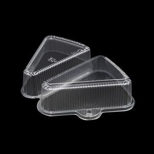 Kotak Kue Segitiga Plastik Sekali Pakai untuk Potongan Pie, Cheesecake, Flan, dan Dessert - Product Image 5